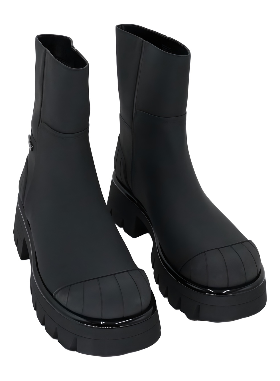 Michael Kors Sydra Flat Bootie Black Rubber Ankle Boots Size 10M